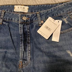 Free people never worn blue jeans
